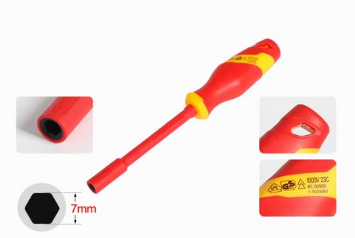 Отвертка изолированния до 1000V HEX 7mm Kamatools 0206075